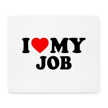 I love my job - Tapis de souris (format paysage) - blanc - Devant