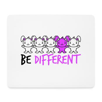 5 Hasen Freunde Unterschied Be Different Anders - Mousepad (Querformat) - Weiß - Vorne