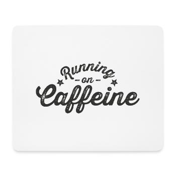 Courir sur le lettrage Caffeine - Tapis de souris (format paysage) - blanc - Devant