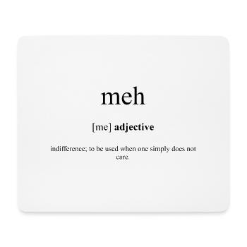 Meh Definition Dictionary - Mousepad (Querformat) - Weiß - Vorne