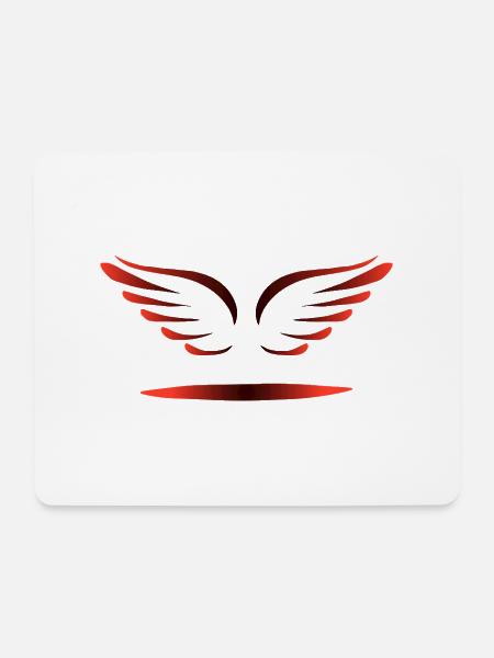 ENGELSFLÜGEL - Mousepad (Querformat) - Weiß