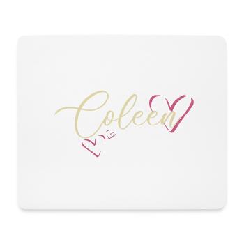 Coleen Nom Prénom Calligraphie Coeur - Tapis de souris (format paysage) - blanc - Devant