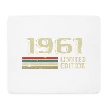 Born in 1961 Birthday 1961 Vintage 1961 - Mouse Pad (horizontal) - white - Front