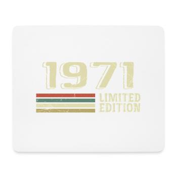 Born in 1971 Birthday 1971 Vintage 1971 - Mouse Pad (horizontal) - white - Front