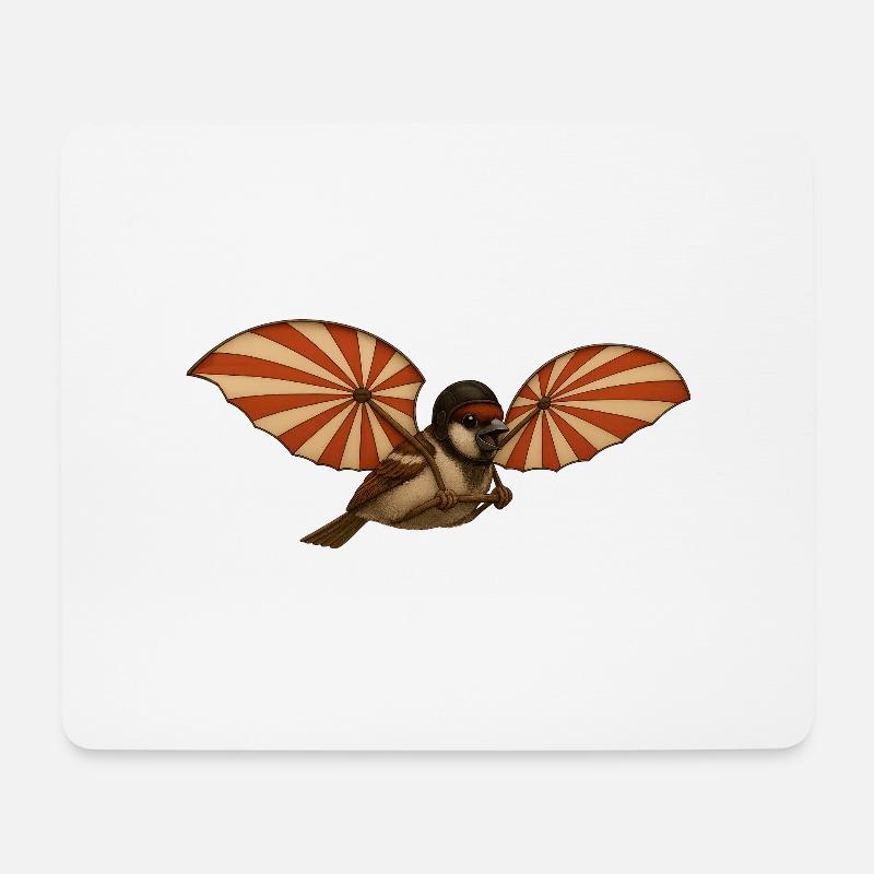 Ulmer Spatz als Schneider von Ulm - Mousepad (Querformat) - Weiß