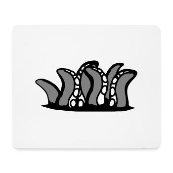 Tentacle Kraken Monster Bottom Hole Alien Horror - Mouse Pad (horizontal) - white - Front
