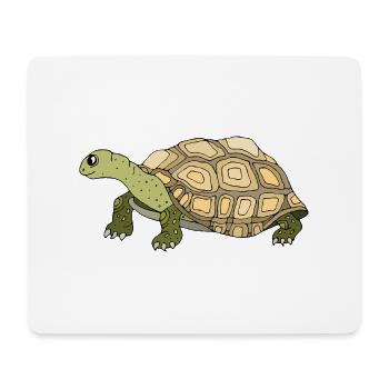 Tortue - Tapis de souris (format paysage) - blanc - Devant