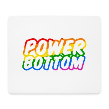 Power Bottom Shirt - Mousepad (Querformat) - Weiß - Vorne
