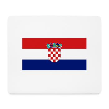 kroatien, croatia, Fahne, Flagge - Mousepad (Querformat) - Weiß - Vorne