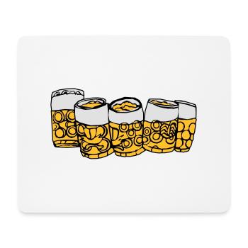 bierkrüge.ai - Mousepad (Querformat) - Weiß - Vorne