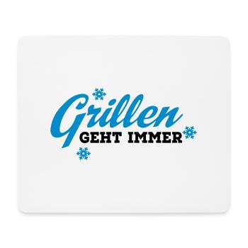 grillen - Mousepad (Querformat) - Weiß - Vorne