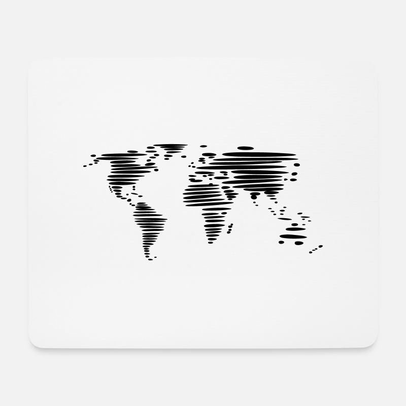 World map - Mouse Pad (horizontal) - white