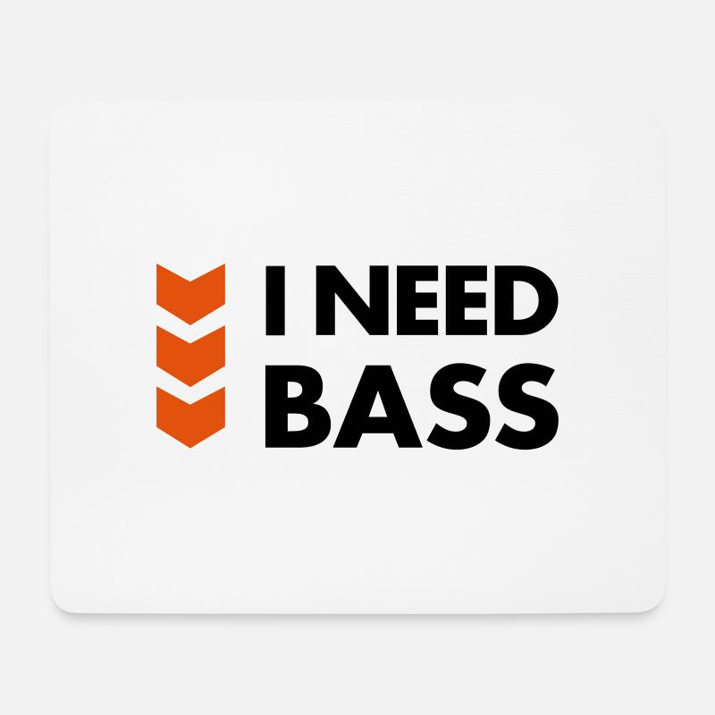 I NEED BASS - Mousepad (Querformat) - Weiß