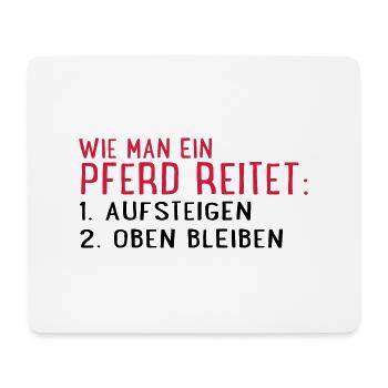 Pferd - Mousepad (Querformat) - Weiß - Vorne