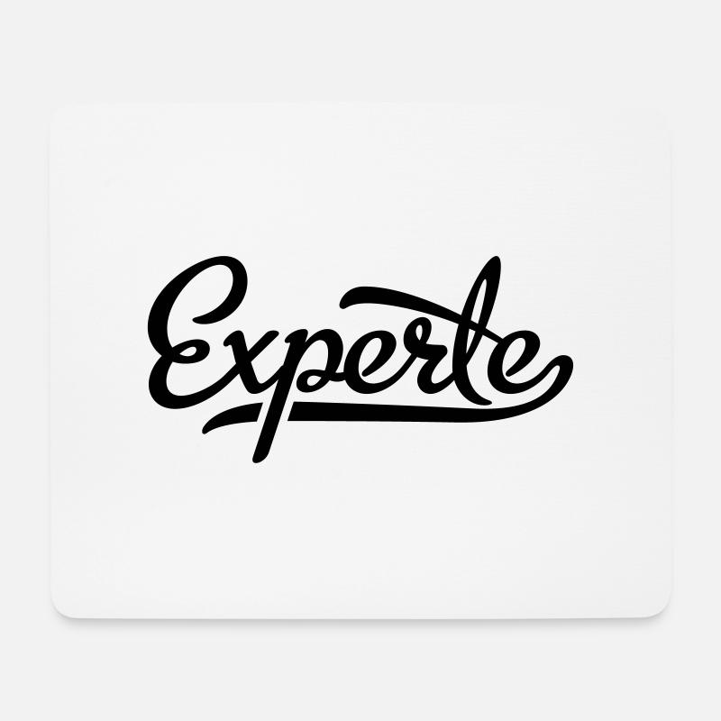 Experte - Mousepad (Querformat) - Weiß