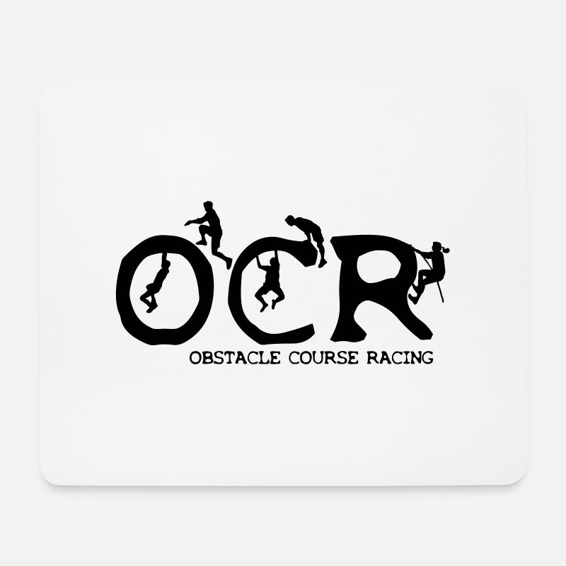 OCR - Obstacle Course Racing Hindernislauf Laufen - Mousepad (Querformat) - Weiß