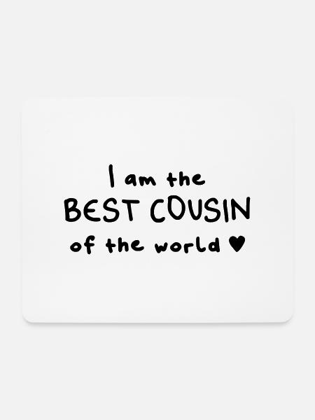 bester Cousin / beste Cousine der Welt Geschenk - Mousepad (Querformat) - Weiß