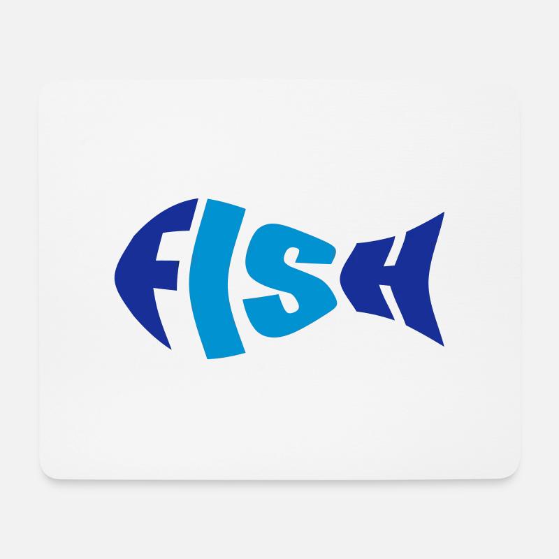 Fisch - Mousepad (Querformat) - Weiß