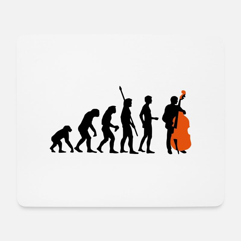 evolution_bass_2c - Mousepad (Querformat) - Weiß