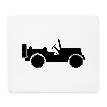 military jeep car Kinder T-Shirts - Mousepad (Querformat) - Weiß - Vorne