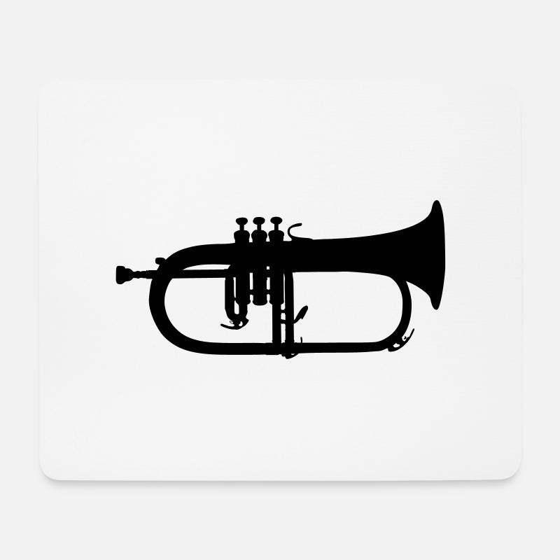 music trumpet brass - Mouse Pad (horizontal) - white
