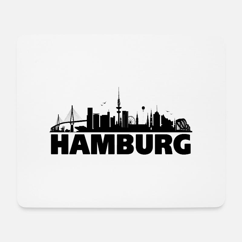 Hamburg 04 - Mousepad (Querformat) - Weiß