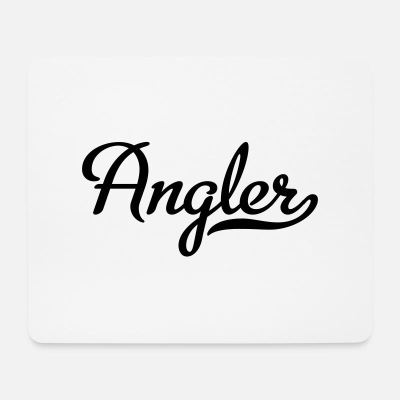 Angler - Mousepad (Querformat) - Weiß