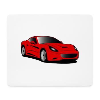 sport car red - Mousepad (Querformat) - Weiß - Vorne
