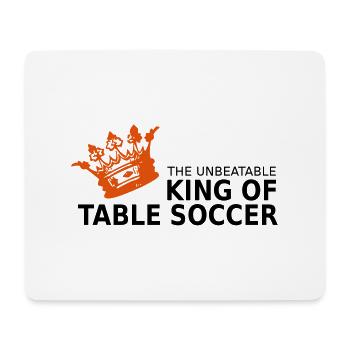 King of Table Soccer Geschenk Idee Krone - Mousepad (Querformat) - Weiß - Vorne