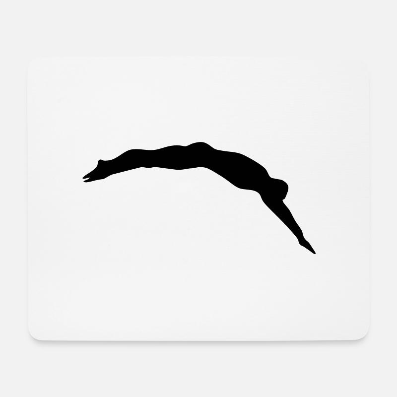 nageur, nager - Tapis de souris (format paysage) - blanc