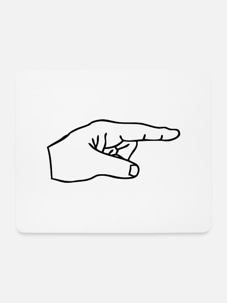 Zeigefinger der Hand Fingerspitze - Mousepad (Querformat) - Weiß