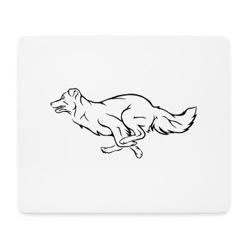 Running Dog - Agility - Mousepad (Querformat) - Weiß - Vorne
