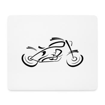Coffee Racer Motorrad - Mousepad (Querformat) - Weiß - Vorne