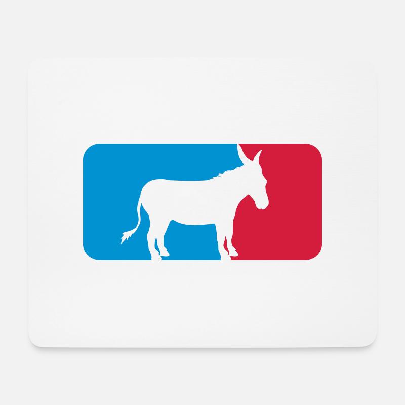 button sport logo cool esel pferd pony klein packe - Mousepad (Querformat) - Weiß