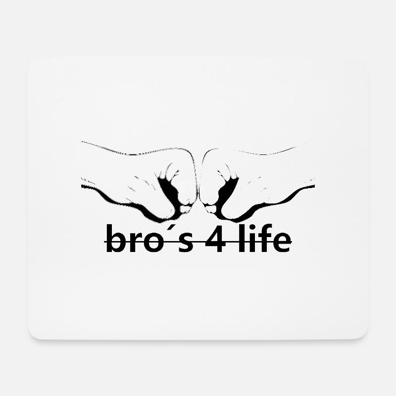 Bros - Mousepad (Querformat) - Weiß