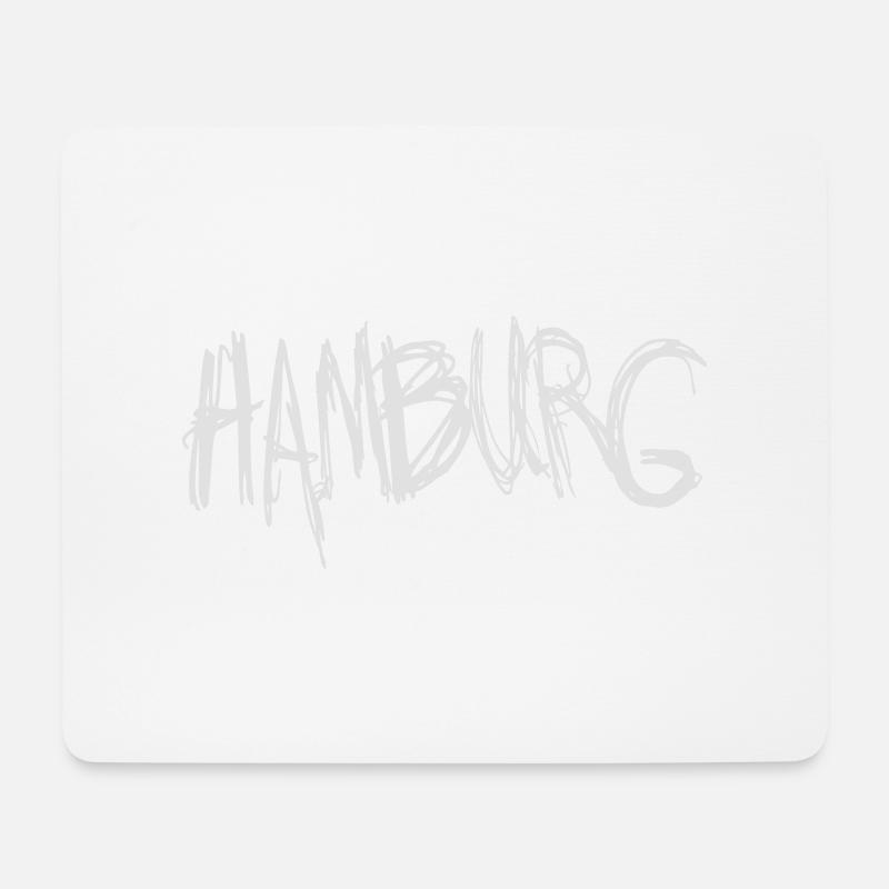 Hamburg - Mousepad (Querformat) - Weiß