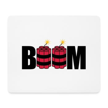 boom lit tnt dynamite explode explosion - Mouse Pad (horizontal) - white - Front