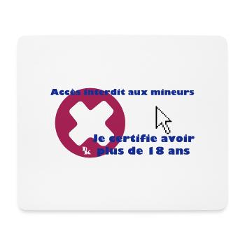 + 18 dk - Mousepad (Querformat) - Weiß - Vorne