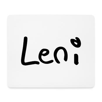 leni - Tapis de souris (format paysage) - blanc - Devant