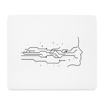 Künstliche Intelligenz - Mousepad (Querformat) - Weiß - Vorne