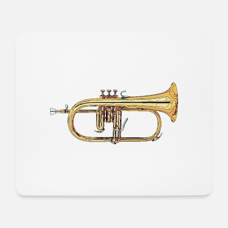 fluegelhorn - Mousepad (Querformat) - Weiß