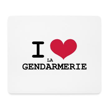 I Love la Gendarmerie ! - Tapis de souris (format paysage) - blanc - Devant