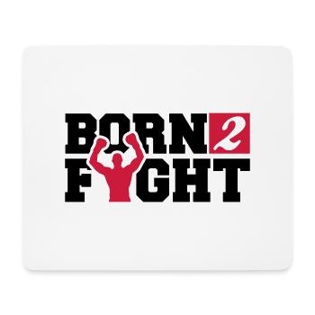 born_2_fight_a2 - Mousepad (Querformat) - Weiß - Vorne