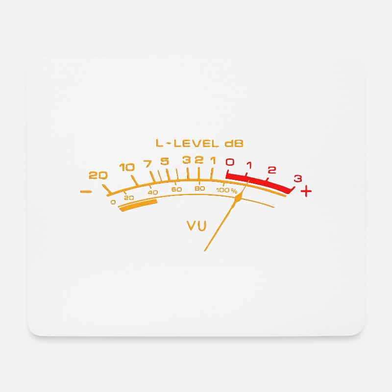 vu meter shirt - Mouse Pad (horizontal) - white