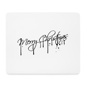 graffiti drops spray stamp merry christmas white - Mouse Pad (horizontal) - white - Front