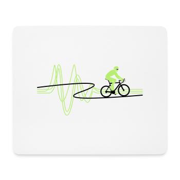 Road Bike Heartbeat - Mouse Pad (horizontal) - white - Front