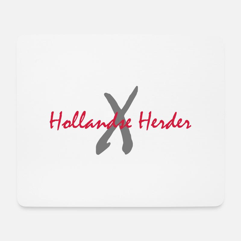 Schrtiftzug X-Hollandse Herder - Mousepad (Querformat) - Weiß