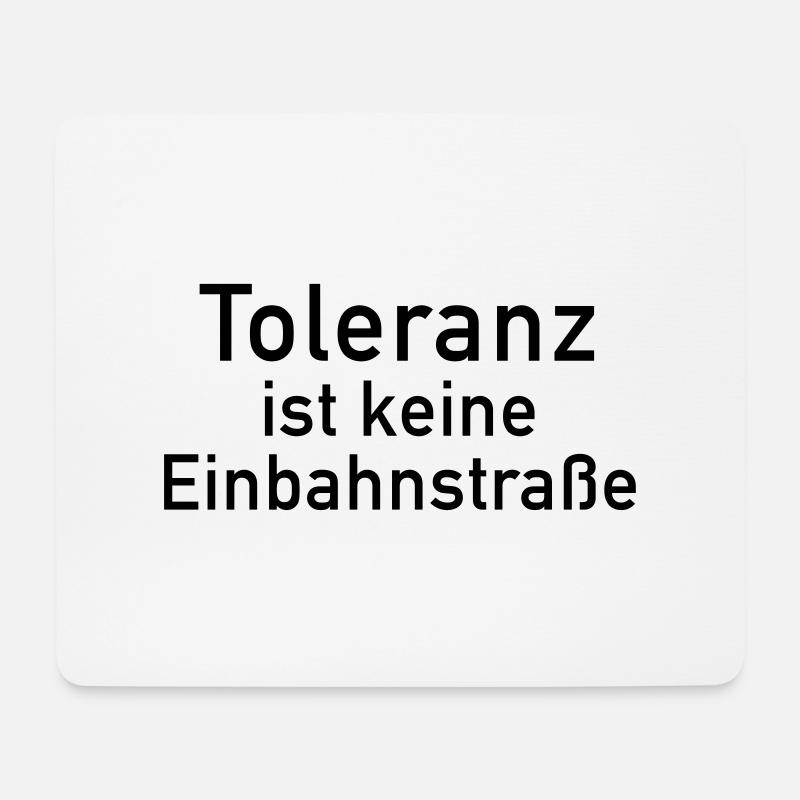Toleranz Einbahnstraße Rücksicht Religion Respekt - Mousepad (Querformat) - Weiß