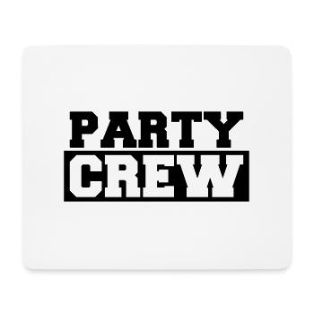Party Crew Text Stamps for Cool Friends Teams - Mouse Pad (horizontal) - white - Front