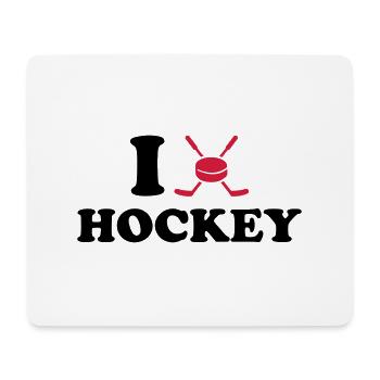 Eishockey - Mousepad (Querformat) - Weiß - Vorne